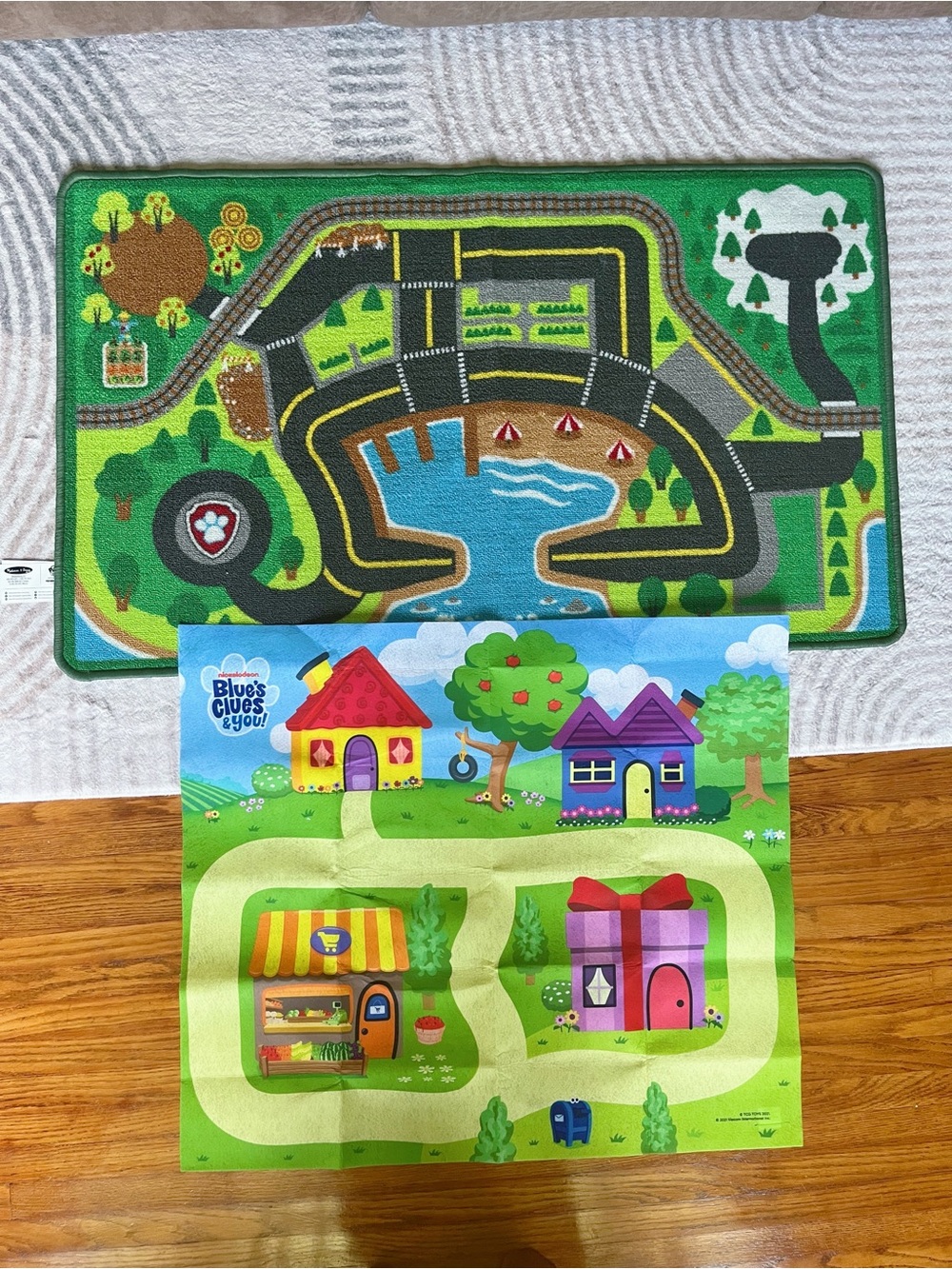 Kids Cars/City Playmats - Paw Patrol and Blues Clues